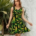 thumbnail image 7 of Veggiephile Corn Women's Tank Dress V Neck Sleeveless Summer Sundress, 7 of 7