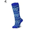 thumbnail image 3 of PULLIMORE Womens Mens Camo Compression Socks Camouflage Cotton Knee High Athletic Stockings (Blue, L/XL), 3 of 5
