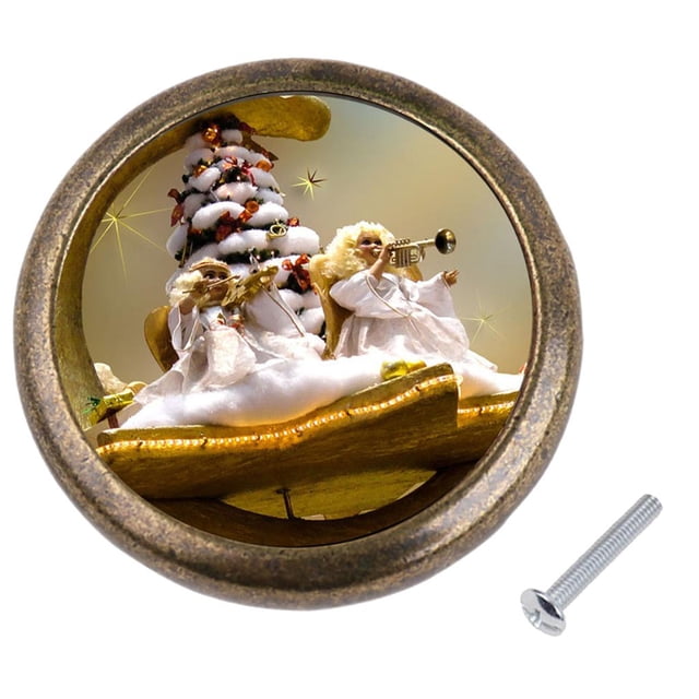 Tema De Navidad Cajón Armario Armario Puerta Perilla Ciervos / Papá Noel / Snawman / -36x25mm 5 Colco Perilla de extracción del gabinete de Navidad