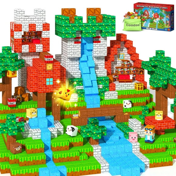 150 PCS Magnetic Blocks Toddler Toys, Magnetic Tiles Building Toys Blocks Forest Set for Kids Aged 3+, STEM Sensory Outdoor Toys Birthday Gifts Class