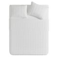 thumbnail image 3 of VCNY Home Square 3-Piece White Textured Grid Pinsonic Quilt Set, Full/Queen, Adult, Unisex, 3 of 5