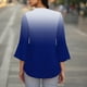 thumbnail image 5 of Chaqueta deportiva,Blusa informal lisa con cuello en V y mangas 3/4 acampanadas para mujer, poliéster, ligera y cómoda, sopatenor, 5 of 9