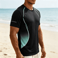 thumbnail image 3 of Cmfcve Quick Dry Mens Shirts Plus Size Short Sleeve Sun Protection Shirts Summer Beach Vacation Casual Athletic Shirts & Tops, 3 of 7