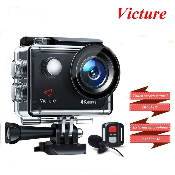 Mobilize inertia Opiate Victure AC920 4K 60fps action camera, Sports Camera with 20MP Sony Sensor,  Gopro Compatible Case,Remote Control, Ultra Wide View Angle, 2*1350mAh  Batteries and 20 GoPro Compatible Accessories Kits - Walmart.com