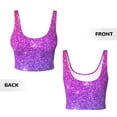 thumbnail image 5 of Naloa Purple Glitter Sports Bras for Women, High Support Bra with Removable Pads, Comfortable - Small, 5 of 9