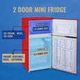 thumbnail image 2 of Tacool 3.5 Cu.ft Retro Mini Fridge with Freezer, 2 Door Small Refrigerator with 7 Adjustable Thermostat for Home, Red, 2 of 7