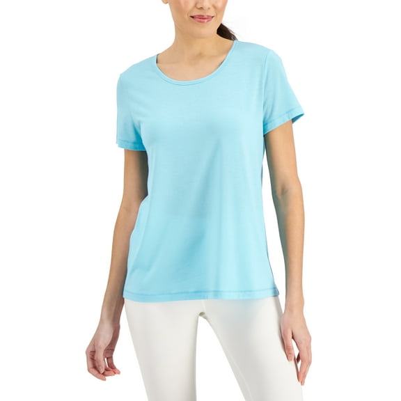 ID Ideology Womens Active Mesh Back T-Shirt Aqua S
