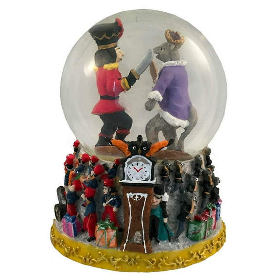Musical Fight Scene Snow Globe Plays Nutcracker Suite March - Great Christmas Gift by Nutcracker Ballet Gifts