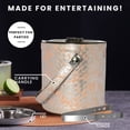 thumbnail image 4 of Sol Living Ice Bucket - Double Wall Stainless Steel - Includes Tongs and Lid - Wine & Champagne Holder - For Home, Bars, Commercial Use - Pink Leather, 1.6 Qt., 4 of 8