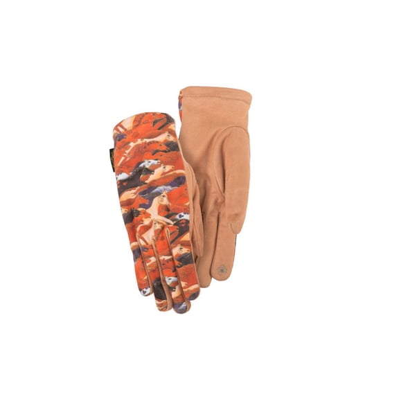 Mythical Mares Sueded Touchscreen Gloves - Multi/Brown