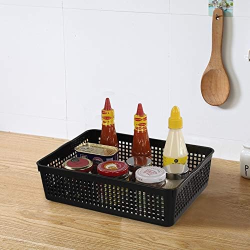 6 Packs Plastic Basket Tray, A4 Paper Storage Baskets, Black$$Home Decor, Kitchen, & Other