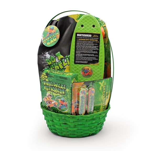 Boys Skateboard Prefilled Easter Basket, by Megatoys