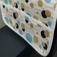 thumbnail image 3 of Abstract Microwave Oven Cover, Trippy Geometric Circles Dotted Yellow Rounds on Zig Zag Lines Background Art Print, Water Resistant Organizer with Pockets for Kitchen, 36" x 12", Aqua, by Ambesonne, 3 of 4