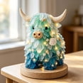 thumbnail image 5 of 3D DIY Sea Glass Art Kit with LED Lights, Coastal Holiday Decor Making Kit, Handmade Sea Figurine Art Set for Christmas, Highland Cow Decor, Shell & Home Decoration(A), 5 of 6