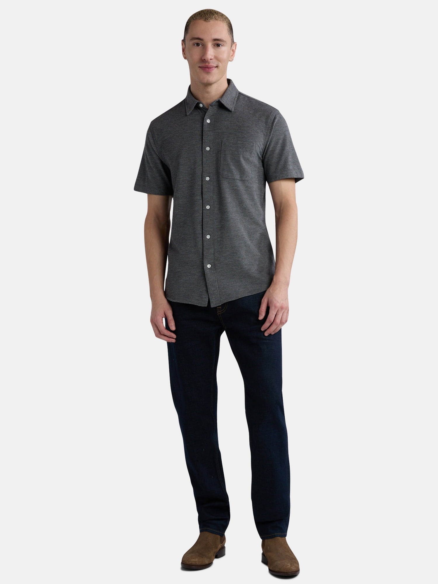 GE KNIT BUTTONDOWN