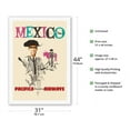 thumbnail image 2 of Mexico - Matador Bull Fighting - Pacifica International Airways - Vintage Airline Travel Poster c.1960s - Fine Art Rolled Canvas Print 27in x 40in, 2 of 4