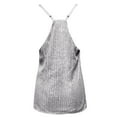 thumbnail image 4 of HNMKIU Women's Fashionable Loose Fit Sequin V-Neck Sleeveless Casual Top for Daily Wear Grey,S, 4 of 4