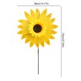 thumbnail image 2 of Molino de viento de girasol giratorio colorido decoración de jardín al aire libre ( ) Amarillo, 2 of 3