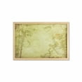 thumbnail image 1 of Bamboo Print Wall Art with Frame, Silhouettes of Birds on the Branch and Bamboo Stems Twig Retro Inspired Wild Life, Printed Fabric Poster for Bathroom Living Room, 35" x 23", Green, by Ambesonne, 1 of 2