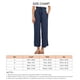 thumbnail image 3 of Pantalones de lino para mujer, pantalones de pierna ancha con cordón, de talle alto, informales, holgados, para verano, azul purpúreo S, 3 of 3