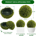 thumbnail image 2 of 2 Pcs Artificial Cedar Topiary Plant Balls,Faux Hanging Decorative Balls for Garden Backyard Home Wedding Decor, 2 of 7