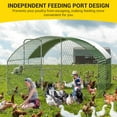 thumbnail image 7 of Large Metal Chicken Coop, Chicken Runs for Yard with Cover, Large Chicken Run with Double Door and Upgrade Tri-Supporting, Walk in Chicken Coop for Outdoor Farm Yard, 9.8' W x 6.5' D x 6.5' H, 7 of 7