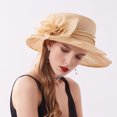 thumbnail image 2 of Women's Summer Wide Brim Sun Hat Floral Beach Dress Hat for Outdoor Wedding Travel, 2 of 5