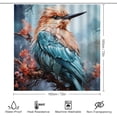 thumbnail image 2 of Beautiful Hummingbirds 4 Pieces Shower Curtain Sets Watercolor Flowers Modern Animals Bathroom Decor Set Bathroom Accessory Sets with Rugs and Toilet Lid Cover, 2 of 8