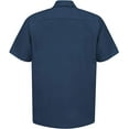 thumbnail image 2 of Red Kap Men's Size Industrial Work Shirt, Regular Fit, Short Sleeve, Navy, 6X-Large/Tall, 2 of 4