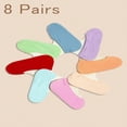 thumbnail image 2 of DEELLEEO 8 Pairs/Pack Kids‘ Summer Breathable Mesh Solid Color Slip-Resistant Low-Cut No-Show Socks  Daily Wear, 2 of 6