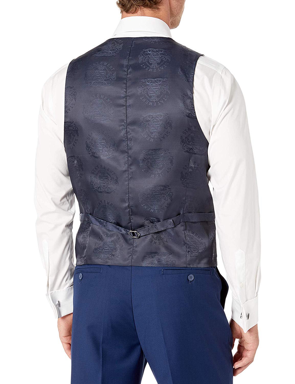 Adam Baker by Statement Men's Single Breasted Three Piece Shawl Collar Tuxedo - Sapphire Contrast - 56R - image 3 of 6