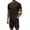01-black, variant on COOFANDY Men's 2 Pieces Outfits Casual Quarter Zip Polo T Shirt and Shorts Set Athletic Jogging Summer Tracksuit