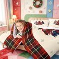 thumbnail image 4 of Manfei Country Pink Christmas 7-Piece Twin Bedding,Rustic Santa Hat Bedding Comforter Set,Xmas Reversible, 4 of 7