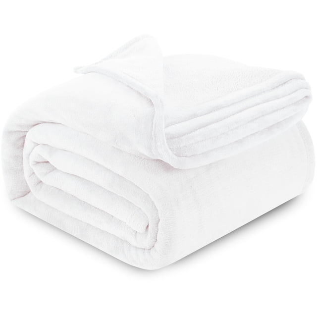 Blanket Utopia Bedding, forro polar de franela, color blanco, tamaño king