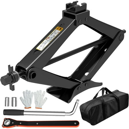 

Scissor Jack For Car/Suv/Mpv -Thickened Max 3.0 Ton (6614 Lbs) Car Jacks With Hand Crank Trolley Lifter Portable Emergency Car Jack Kit With Wheel Wrench.