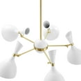 thumbnail image 4 of Pendant Ceiling Light Fixture, White, Metal, Modern Contemporary, Mid Century Kitchen Room Cafe Bistro Restaurant Hospitality, 4 of 7