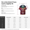 thumbnail image 5 of Honeii 's Vintage Patterned Skull for men's short-sleeved button-up collared shirt featuring a pocket, perfect for beach vacations, and travel adventures., 5 of 5