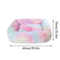 thumbnail image 3 of Lit pour Animaux en Peluche Rectangulaire Lit Apaisant pour Chiens Chats Niche Coussin de Caisse Lavable, 3 of 9