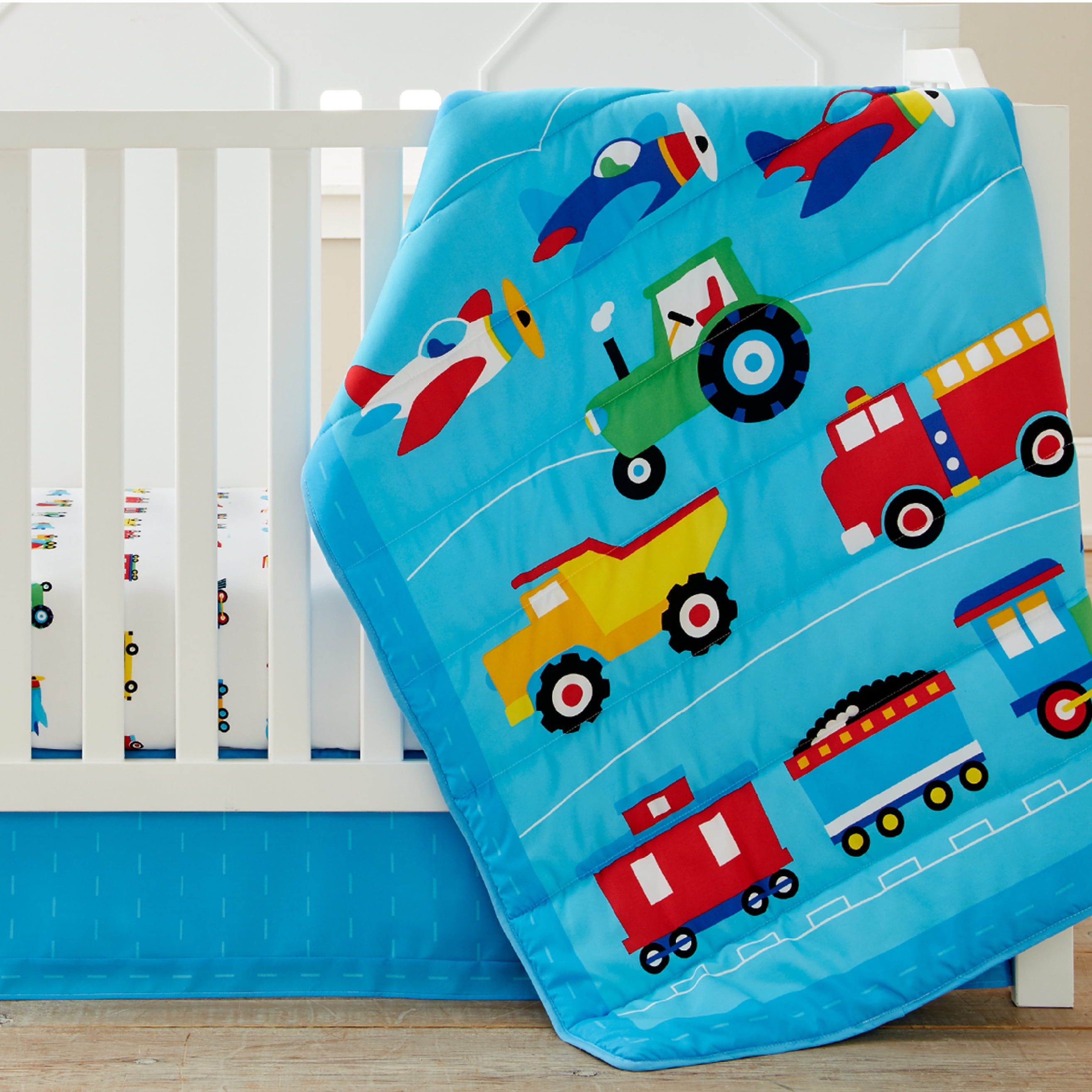 baby boy fire truck crib bedding