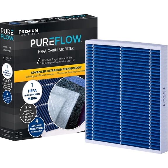 PureFlow HEPA Cabin Air Filter PC4211HX | Fits 2018-2025 Chevrolet Equinox, 2019-2025 Silverado 1500, 2016-2025 Malibu, 2020-2025 Silverado 2500 HD, 2019-2025 GMC Sierra 1500