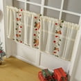 thumbnail image 5 of PONPRNGY 1Pc Christmas Bell Embroidered Christmas Holiday Kitchen Window Rod Pocket Swag Curtain, 5 of 6