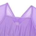 thumbnail image 5 of Lejafay Girls Mesh Cap Sleeve Crop Top with High Low Skirts for Ballet Lyrical Dance Dress Gymnastics Lavender 12, 5 of 7