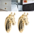 thumbnail image 3 of 2x Cabeza de Caballo de Estilo Nórdico Creativo Caballo Negro Dorado Plateado Aleación de Zinc Vintage Oro, 3 of 9