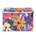 thumbnail image 7 of Yayeee Collapsible Cube Storage Bin with Lid Fabric Closet Decorative Basket with Handles, Colorful Painted Flowers Pattern, 7 of 7
