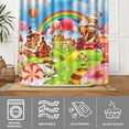 thumbnail image 3 of Sweet Candy Shower Curtain - Ice Cream Shower Curtains Candies Dessert Lollipop Cupcake Bath Curtain 72x72 Inch for Bathroom Decor with Hooks, 3 of 6