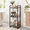 Grey-3-Tier, variant on Grey 4-Tier Metal Corner Shelf Unit, Heavy-Duty Storage Rack for Bathrooms and More