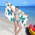 thumbnail image 7 of GZHJMY Watercolor Blue Butterfly Beach Towel Quick Dry Absorbent Bath Towels Sandproof Lightweight Towel for Gym Yoga Sports Swimming - 31x71in Bath Towels, 7 of 7
