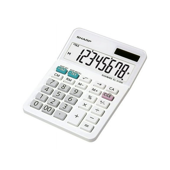 Sharp EL310WB 8 Digit Mini-Desktop Basic Calculator