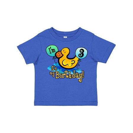 

Inktastic Ducky 3rd Birthday Gift Toddler Boy or Toddler Girl T-Shirt