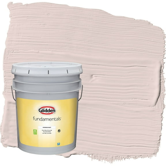 Glidden Fundamentals Romeo / Pink Flat Interior Paint, 5 Gallon